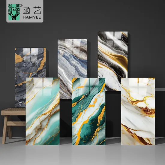 High Quality Papel Decorativo PARA Pared3d Foam Wallpaper Glossy Vinyl Foam 3D PVC Marble Tiles Wall Sticker 