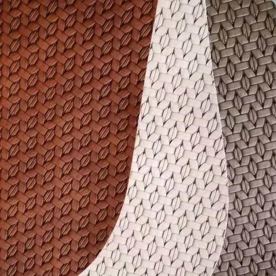Couro PVC durável e retardante de chamas com revestimento em tecido para estofamento de paredes, móveis, cadeiras, sofás e decoração externa