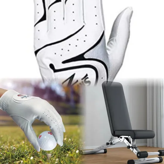 Luvas de golfe de couro ecológico para artigos esportivos