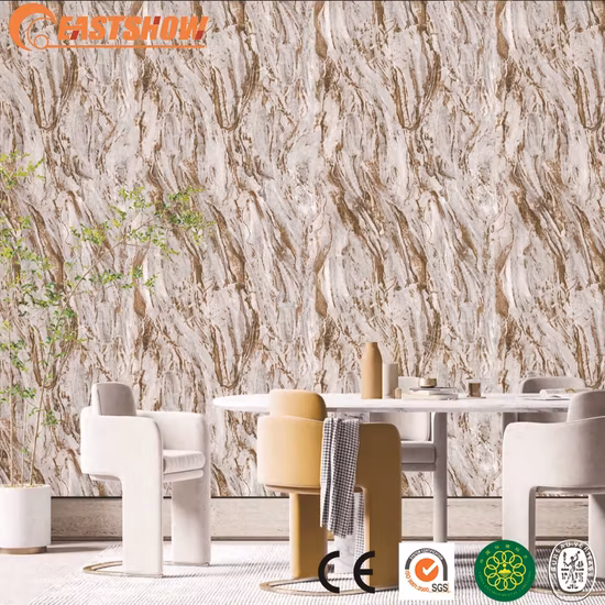 Papel de parede de PVC de alta qualidade de 53 cm, decoração para casa, quarto de hotel, design de mármore, rolos de papel de parede